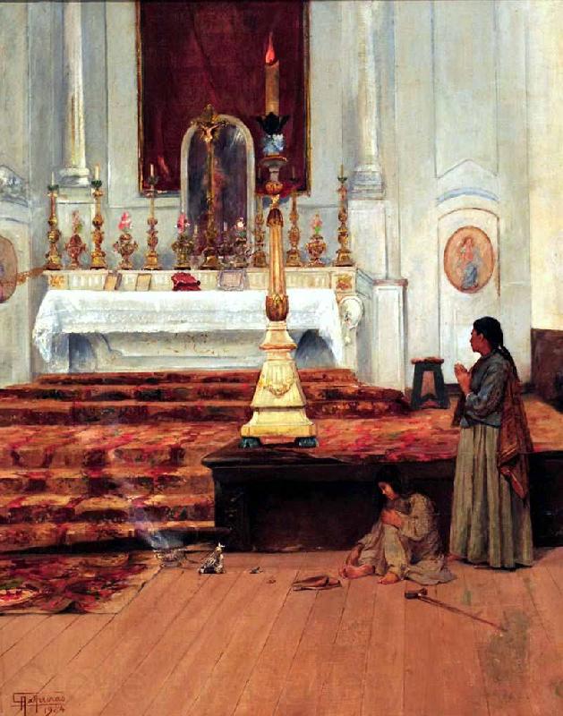 Antonio Parreiras Prayer Spain oil painting art